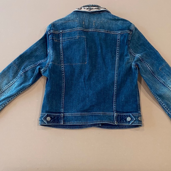 Anthropologie Holding Horses Embellished Beaded Denim Jacket Sz S - Picture 14 of 14